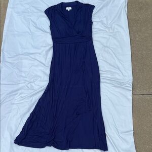 Soma Navy Maxi Wrap Dress with V-Neck